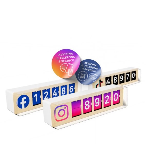 Kit ContaFollowers + Adesivi NFC
